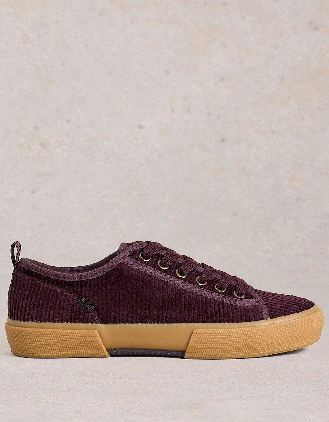 Pippa Cord Lace Up Trainer - Purple, 2 of 1