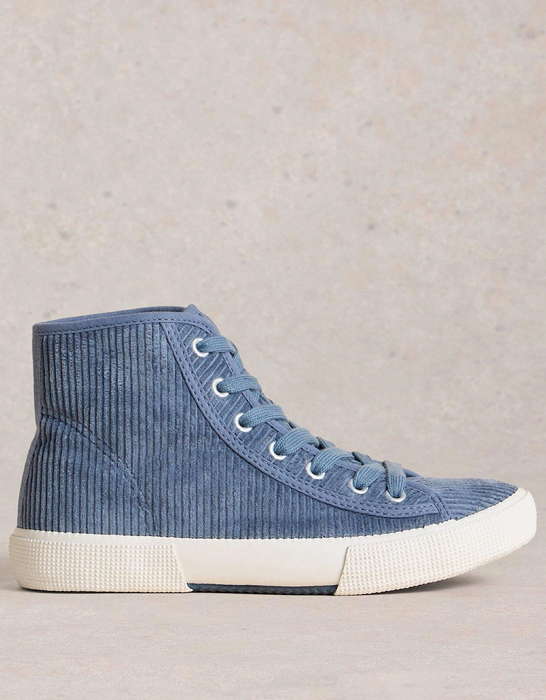 Pippa Cord Hi-top Trainer - Blue, 2 of 1