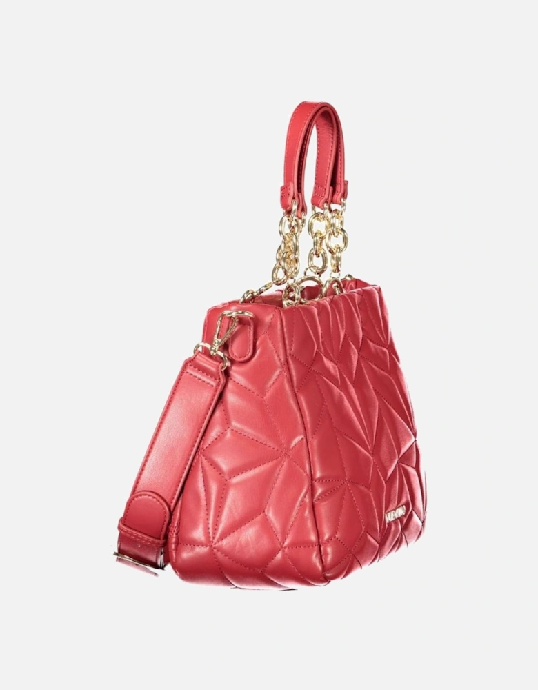 Dual-Chain Shoulder Handbag with Adjustable Strap Women - Red