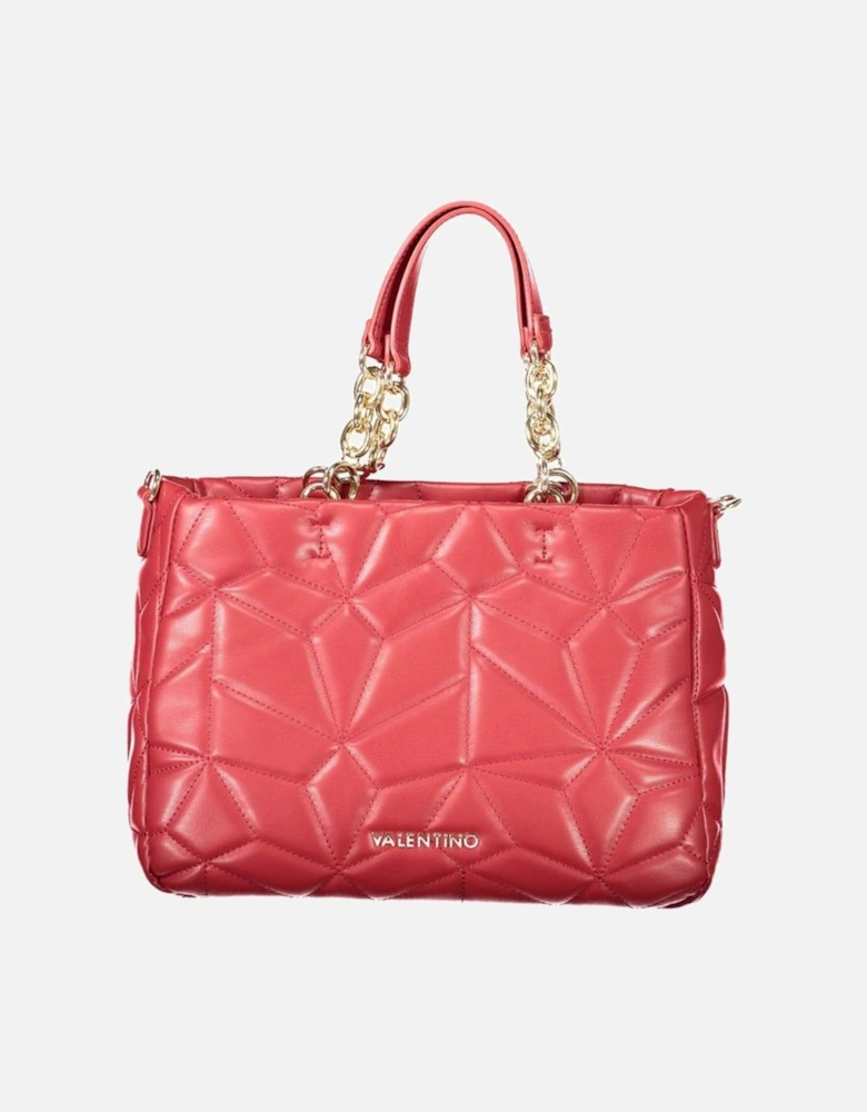 Dual-Chain Shoulder Handbag with Adjustable Strap Women - Red