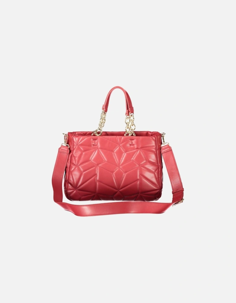 Dual-Chain Shoulder Handbag with Adjustable Strap Women - Red