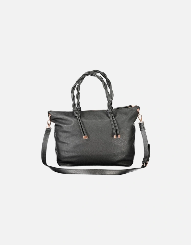 Elegant Polyethylene Handbag with Adjustable Strap Women - Black