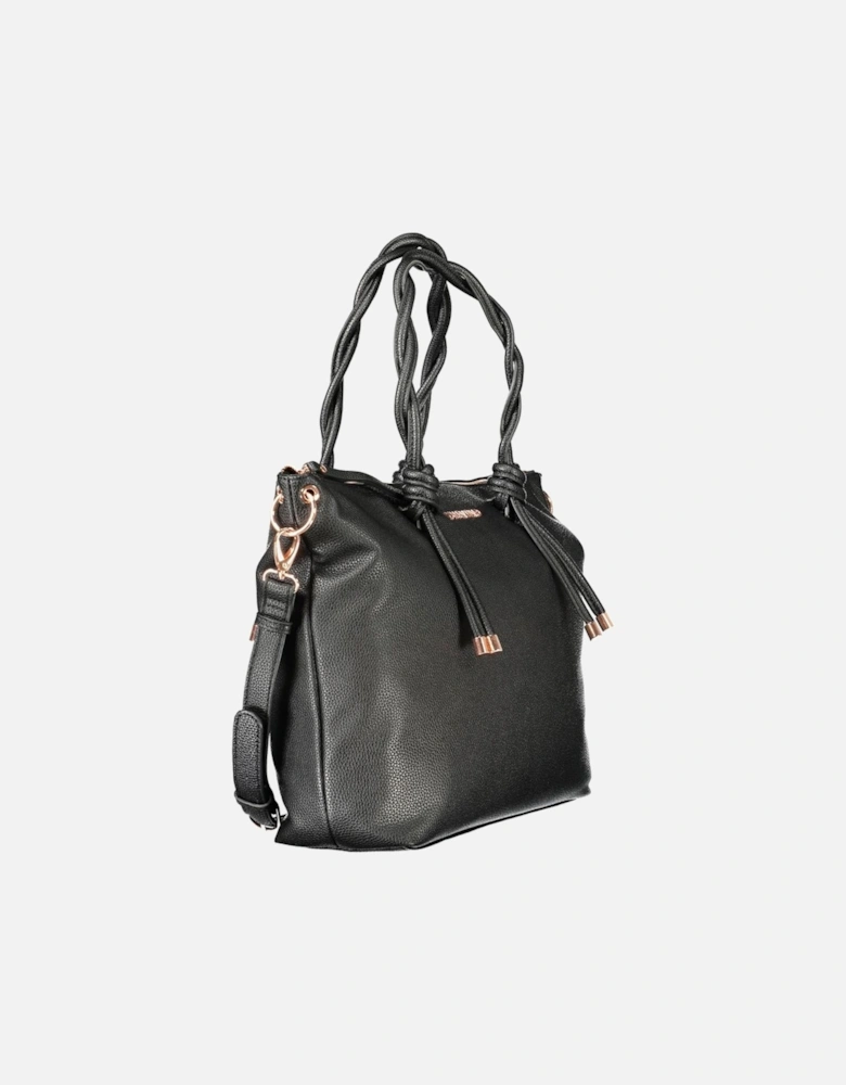 Elegant Polyethylene Handbag with Adjustable Strap Women - Black