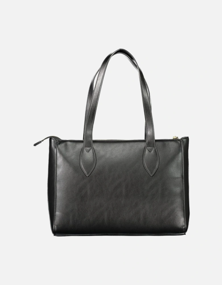 2-Handle Shoulder Bag with Internal Pocket Women - Black Handbags