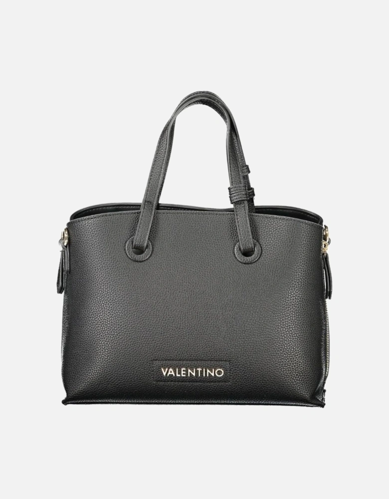 Expandable Polyethylene Handbag with Dual Compartments Women - Black