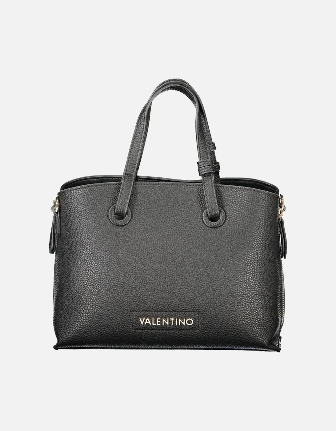 Expandable Polyethylene Handbag with Dual Compartments Women - Black, 4 of 3