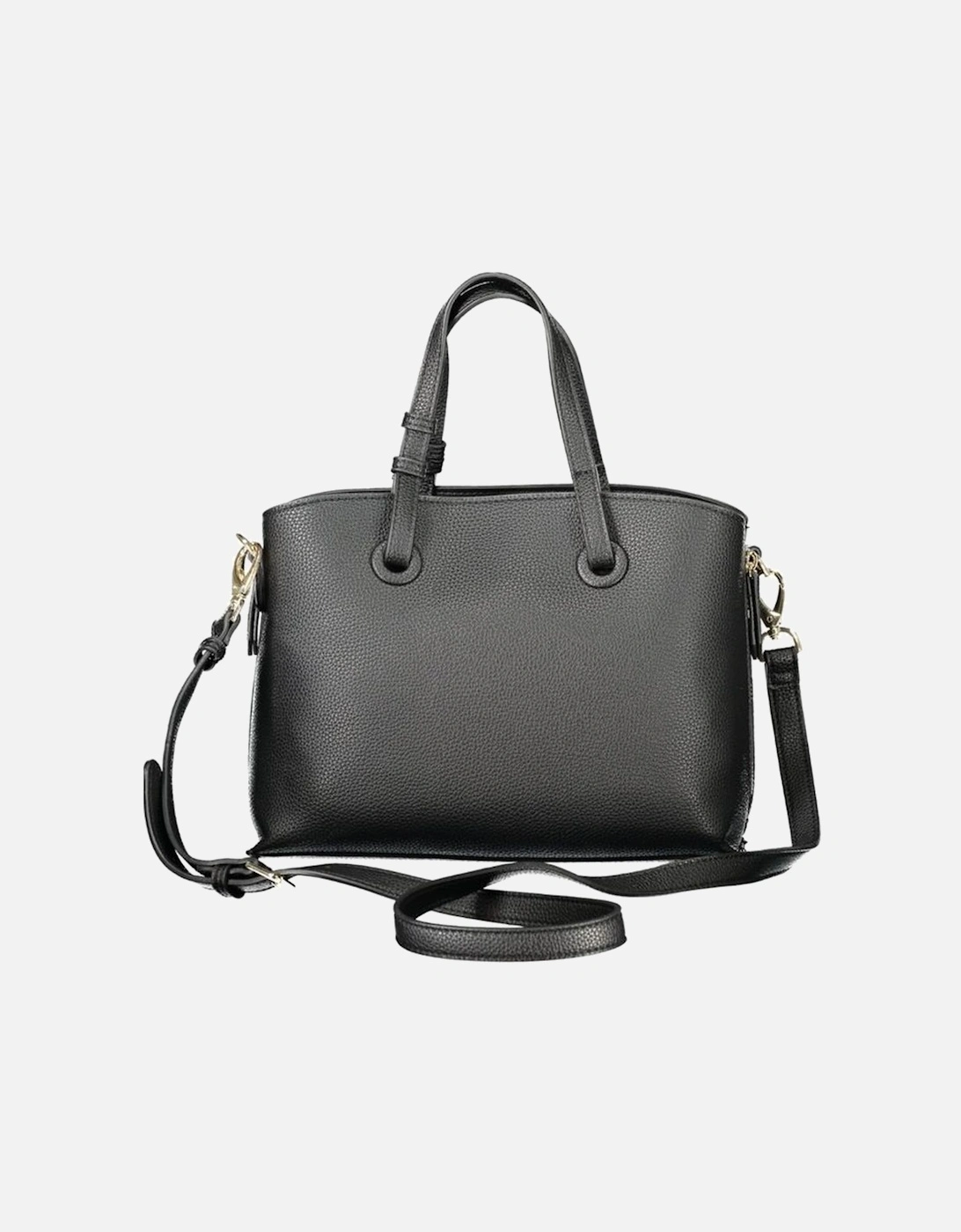 Expandable Polyethylene Handbag with Dual Compartments Women - Black