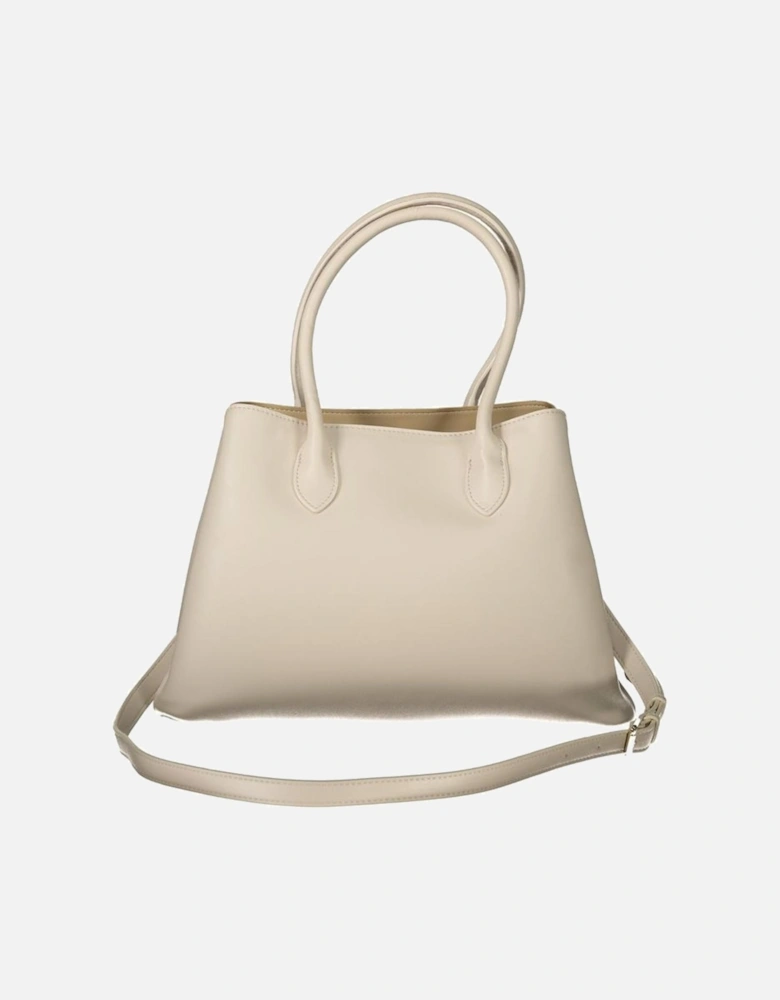 Chic Handbag with Detachable Strap Women - Beige