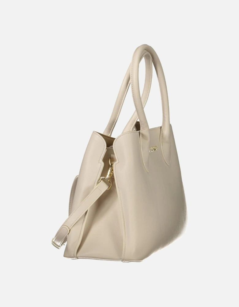 Chic Handbag with Detachable Strap Women - Beige