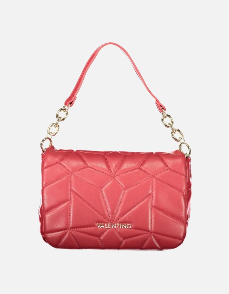 Removable Chain Shoulder Handbag with Adjustable Strap Women - Red