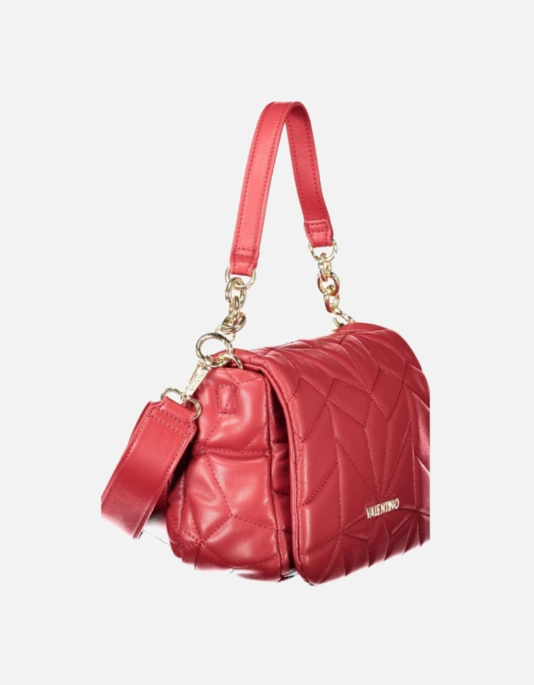 Removable Chain Shoulder Handbag with Adjustable Strap Women - Red
