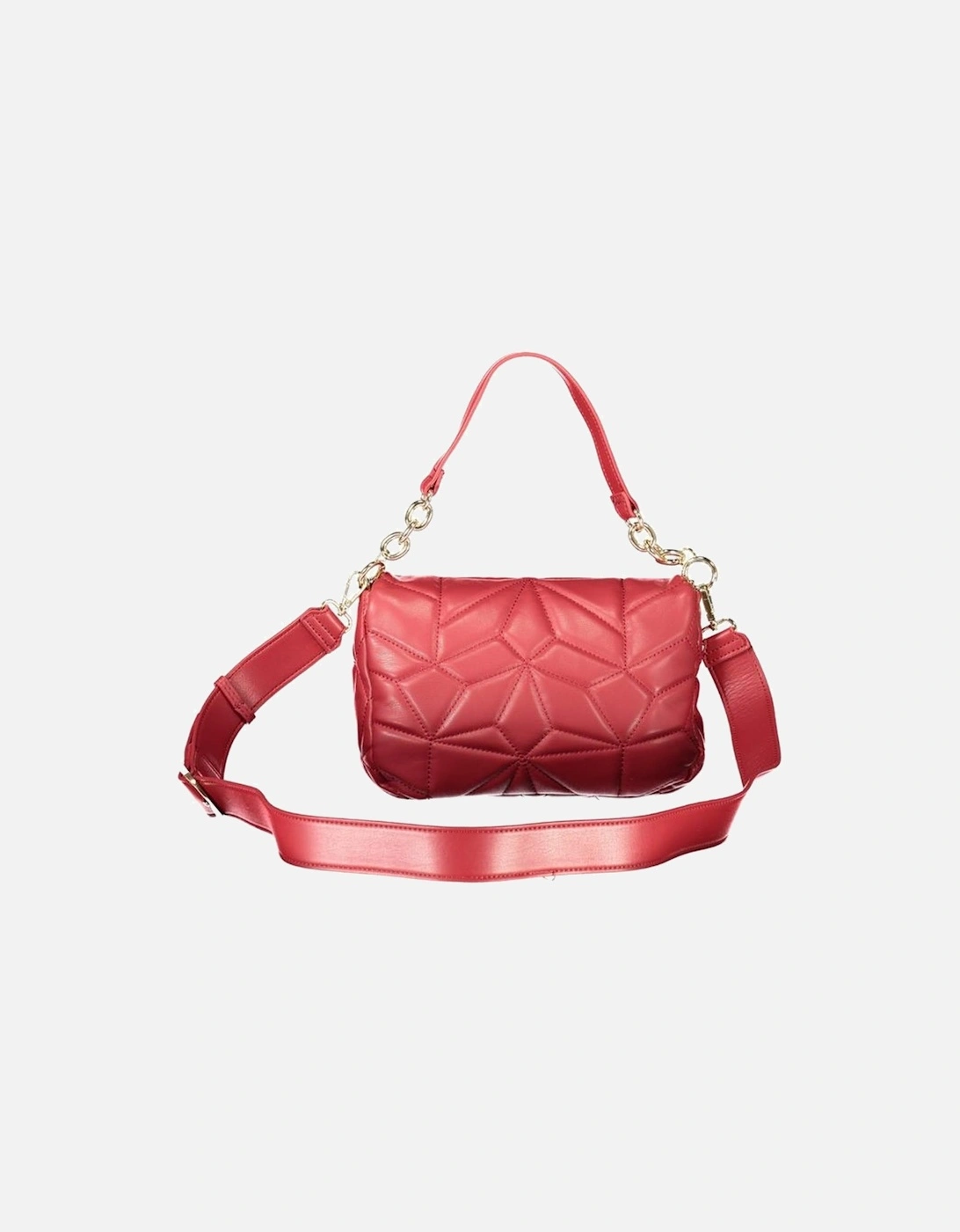 Removable Chain Shoulder Handbag with Adjustable Strap Women - Red