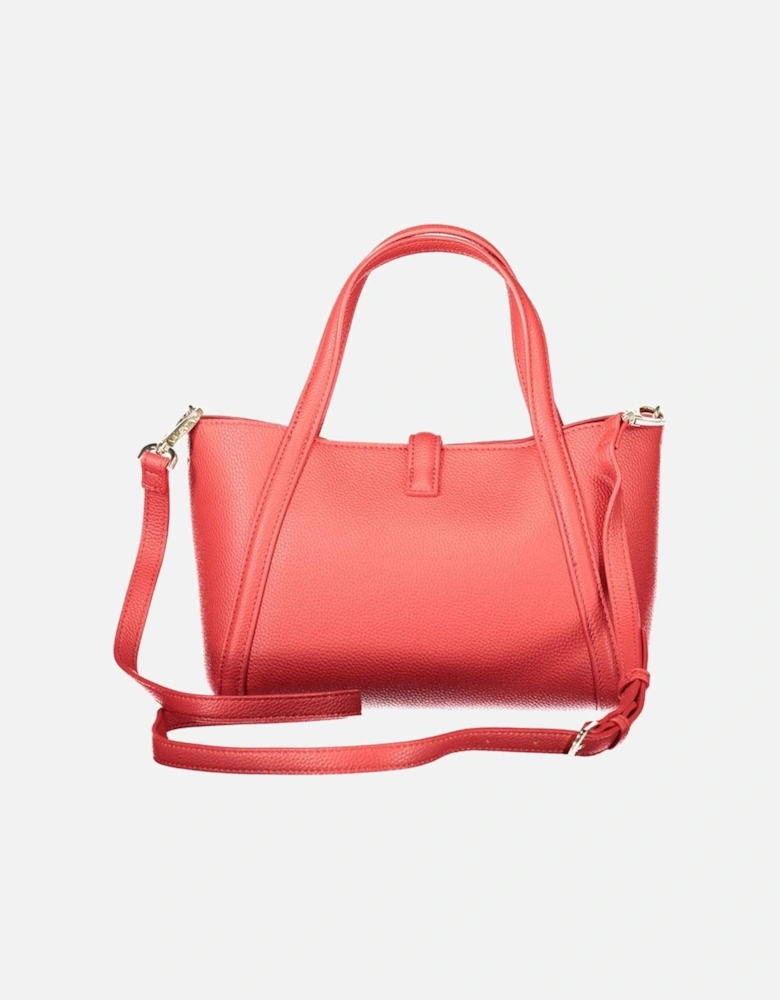 Elegant Polyethylene Handbag with Removable Pouch Women - Red