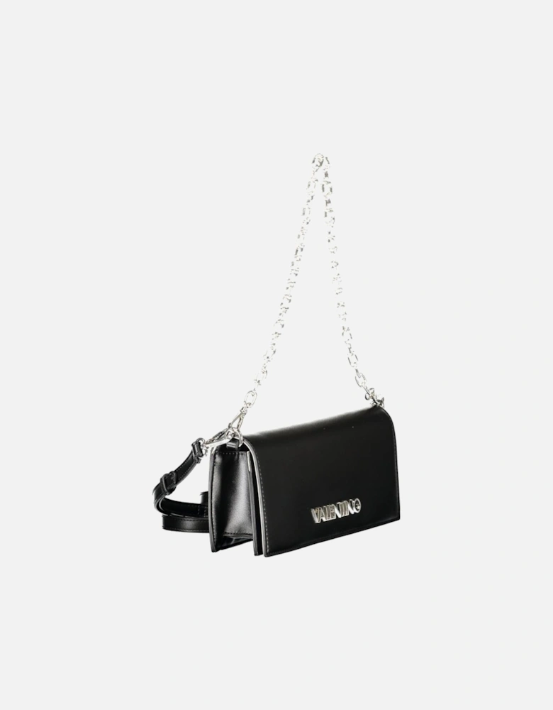 Versatile 1 Handle Shoulder Bag with Chain and Strap Women - Black