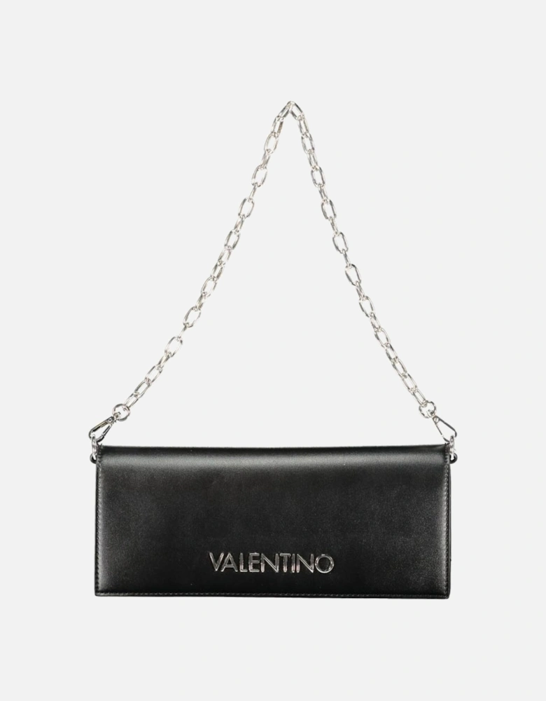 Versatile 1 Handle Shoulder Bag with Chain and Strap Women - Black