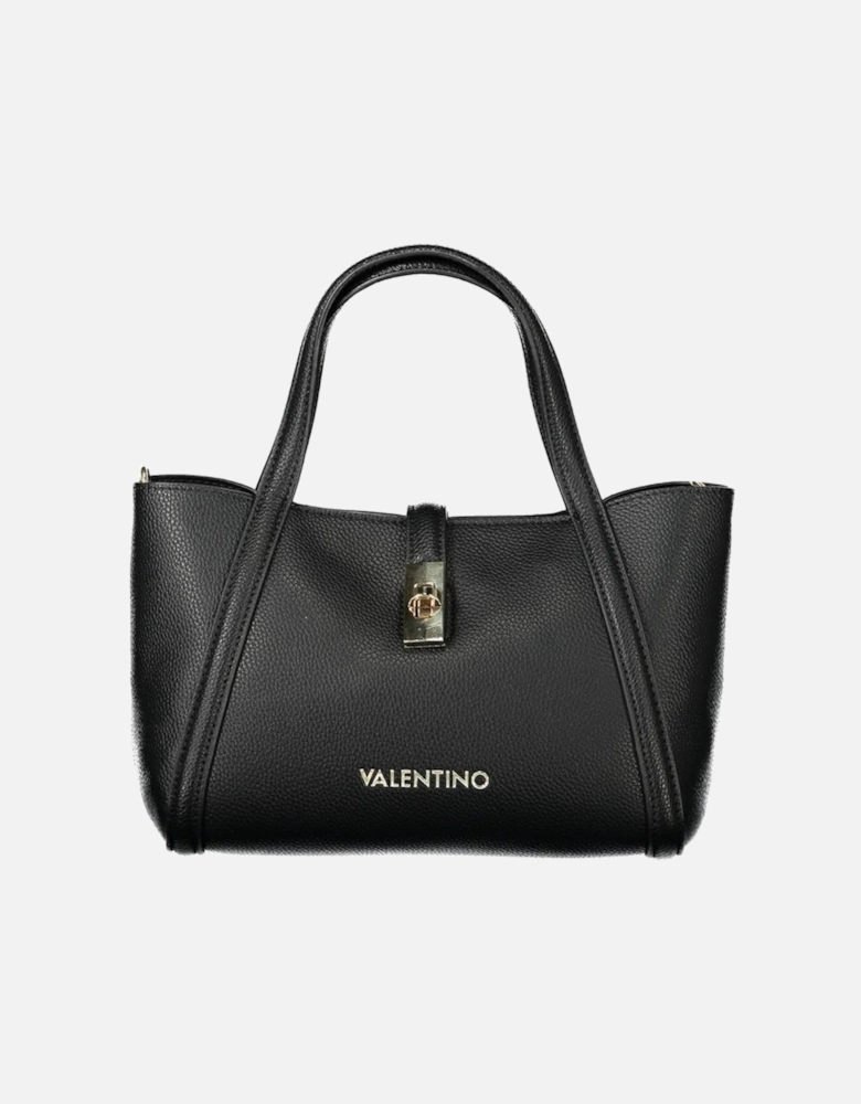 Handbag with Dual Handles and Removable Pouch Women - Black Handbags