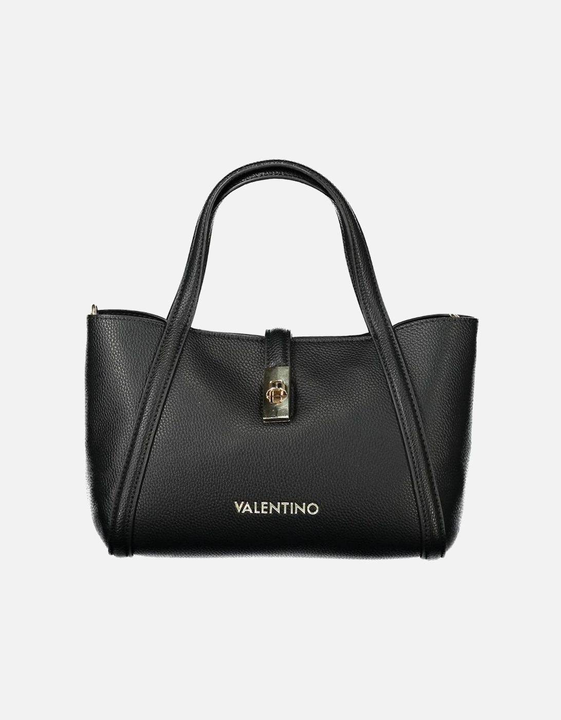 Handbag with Dual Handles and Removable Pouch Women - Black Handbags, 4 of 3