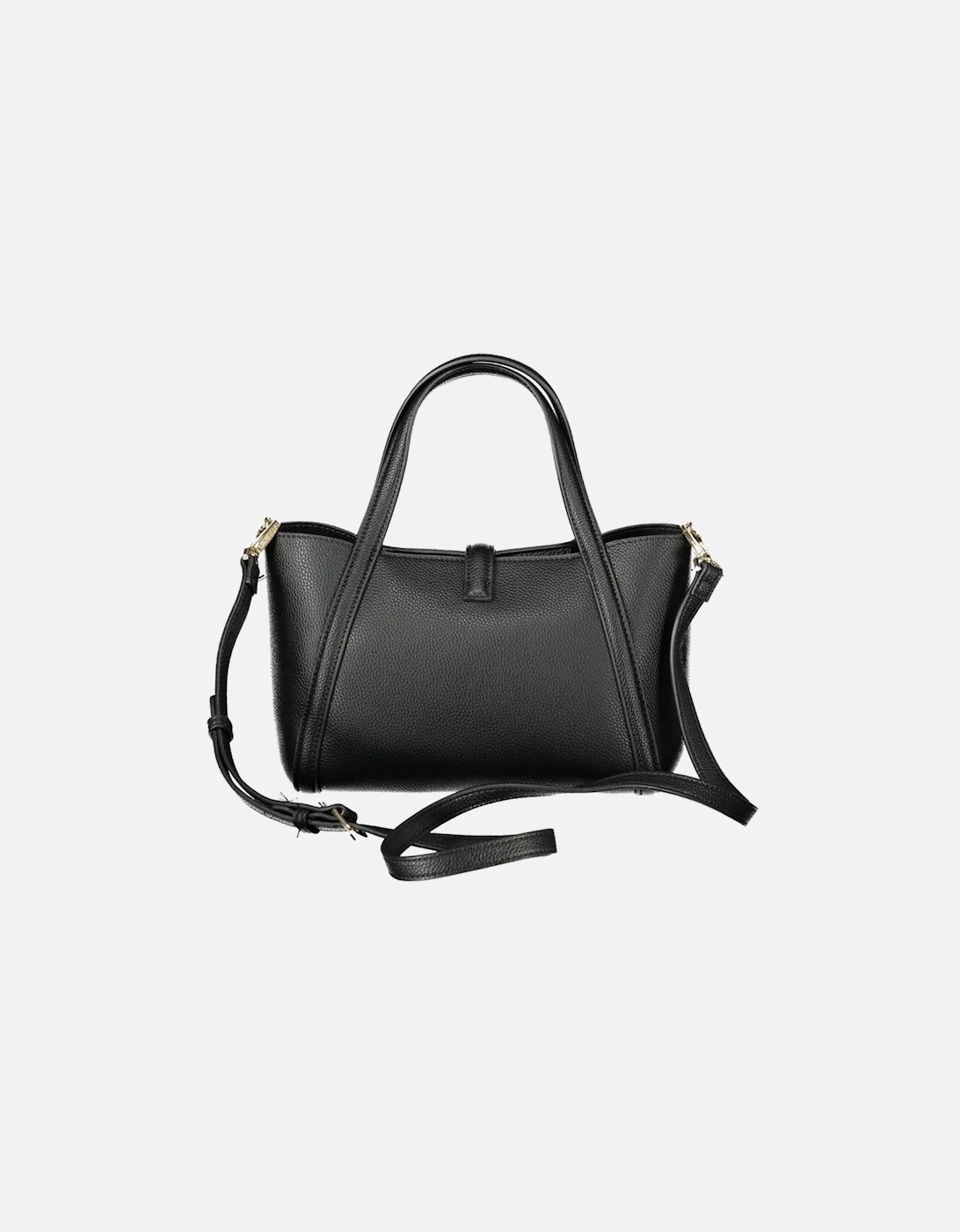 Handbag with Dual Handles and Removable Pouch Women - Black Handbags