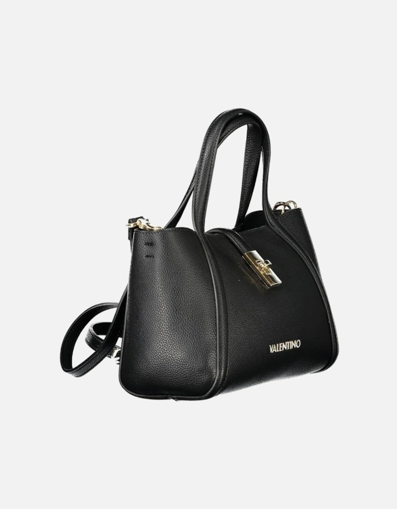 Handbag with Dual Handles and Removable Pouch Women - Black Handbags