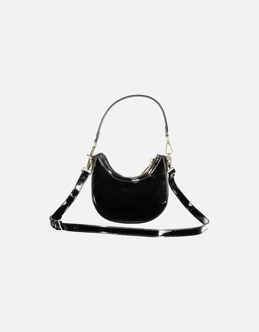 Elegant Polyethylene Handbag with Versatile Straps Women - Black