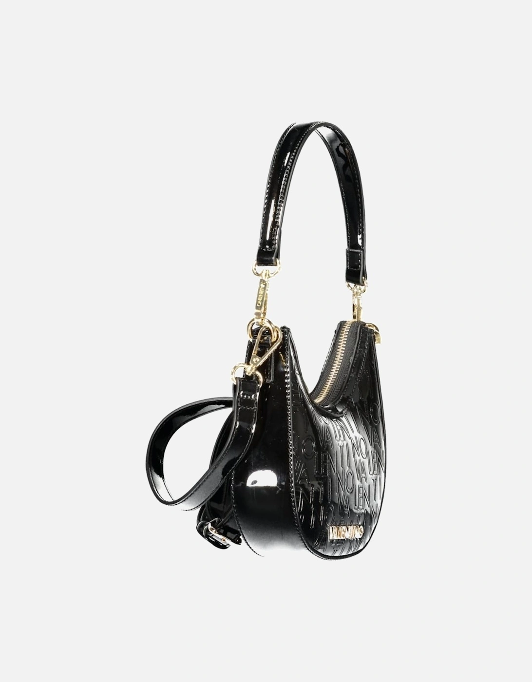Elegant Polyethylene Handbag with Versatile Straps Women - Black