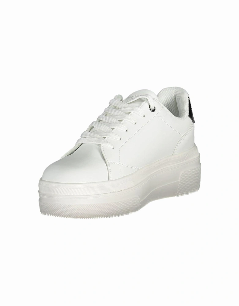 Contrasting Detail Logo Sports Shoe with Laces Women - White Sneakers