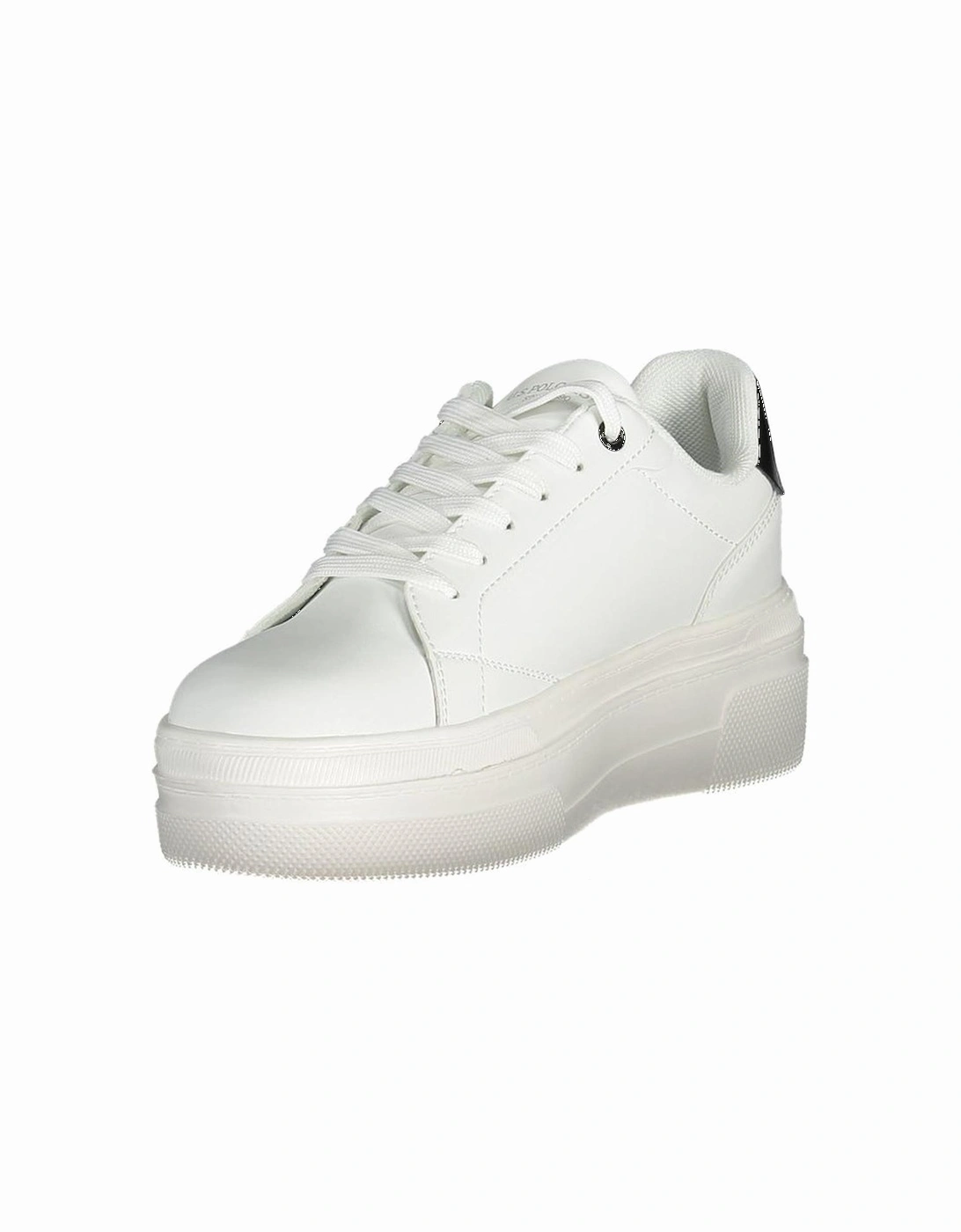 Contrasting Detail Logo Sports Shoe with Laces Women - White Sneakers