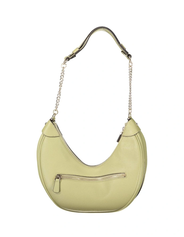 Fedora Chain Shoulder Handbag with Zip Closure Women - Green