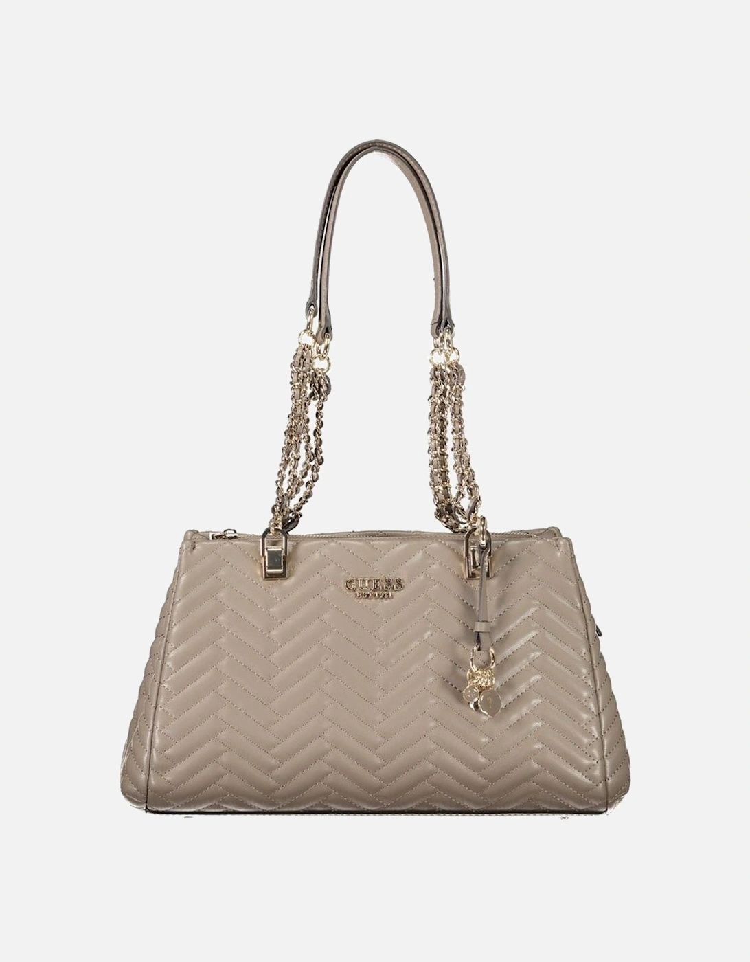 Dual Chain Shoulder Handle Handbag Women - Brown, 4 of 3