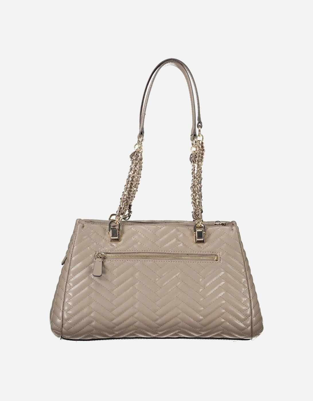 Dual Chain Shoulder Handle Handbag Women - Brown