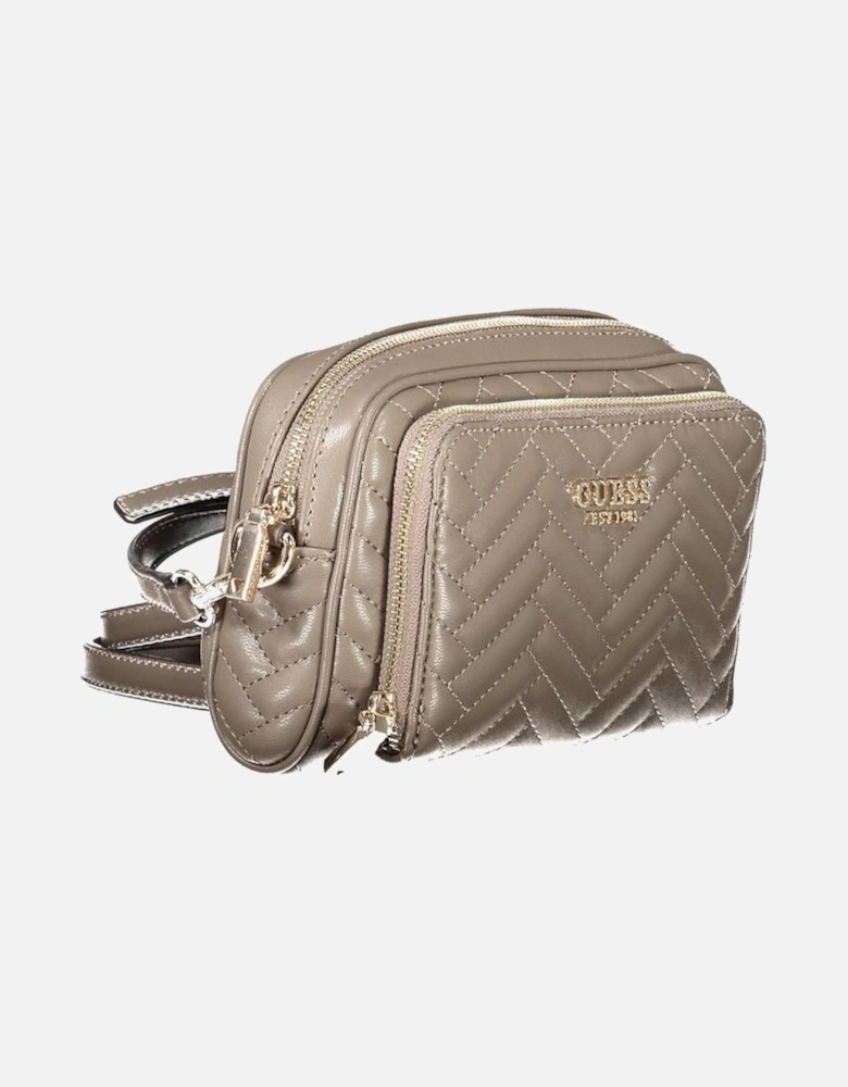 Adjustable Strap Polyethylene Handbag with External Pocket Women -
