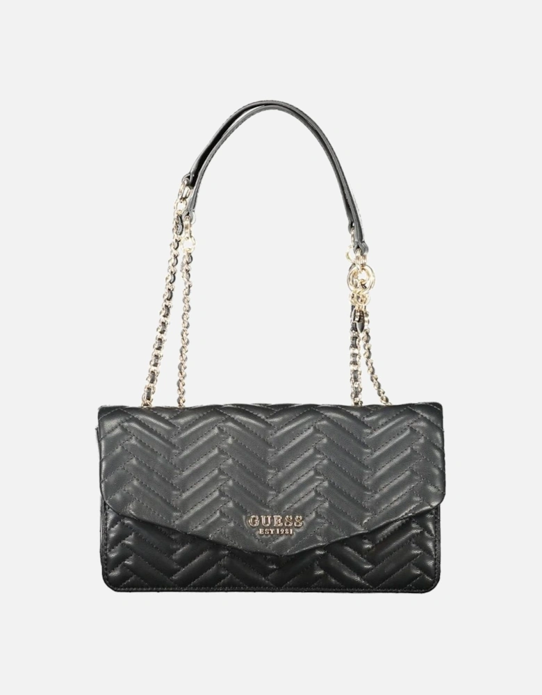 Sophisticated Chain Handle Compact Bag Women - Black Handbags