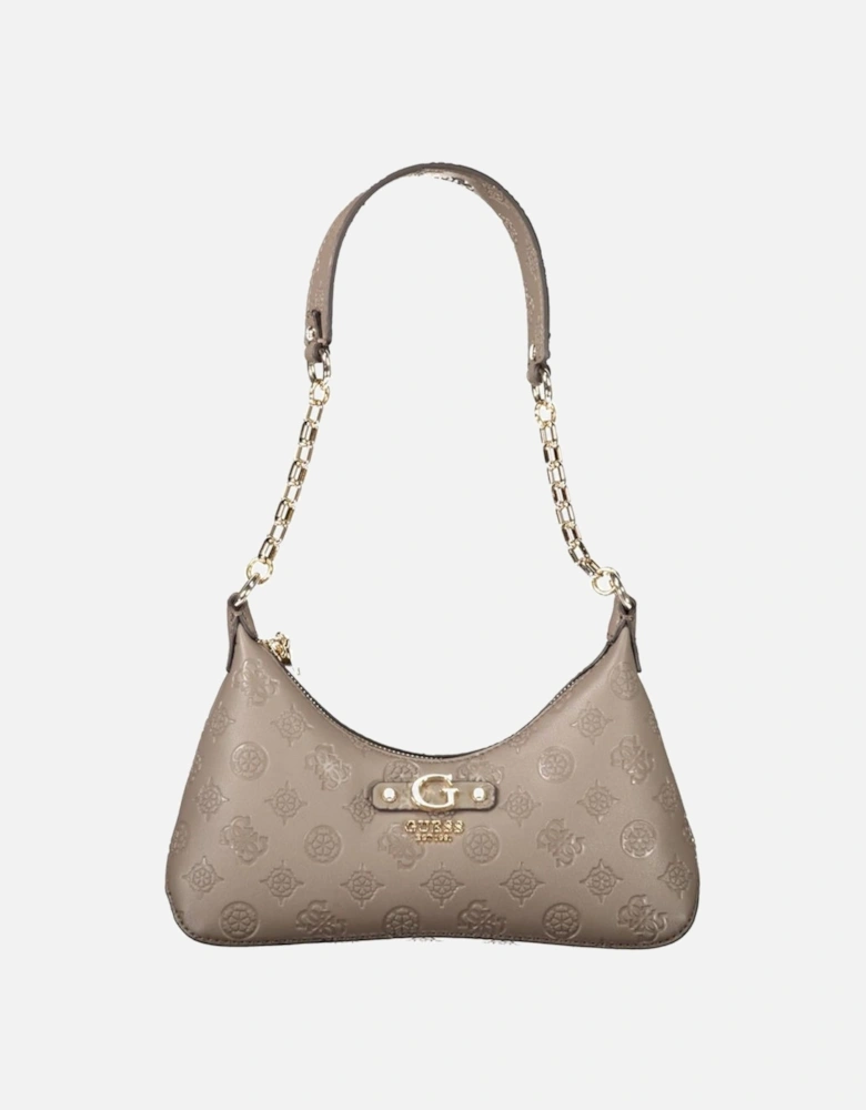 Elegant Versatile Shoulder Handbag with Logo Detailing Women - Brown