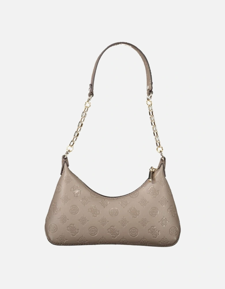 Elegant Versatile Shoulder Handbag with Logo Detailing Women - Brown