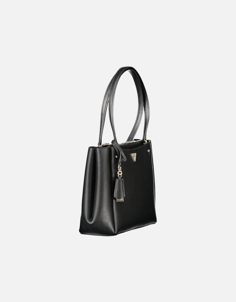 Twin Handle Tote with External Pockets Women - Black Handbags