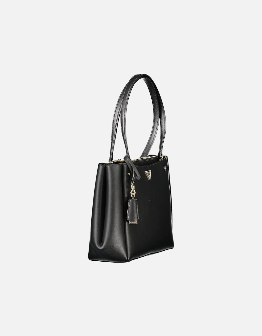 Twin Handle Tote with External Pockets Women - Black Handbags