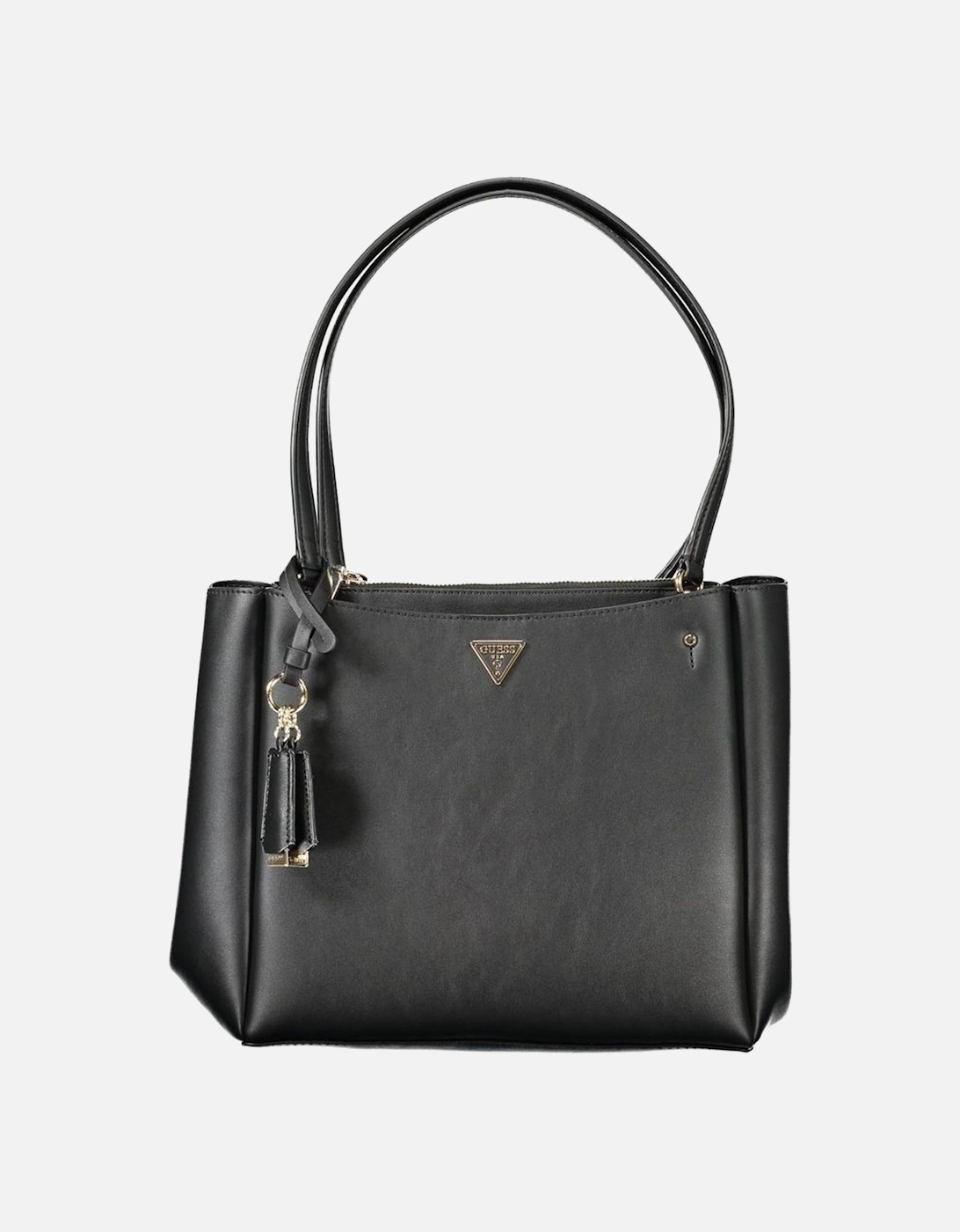 Twin Handle Tote with External Pockets Women - Black Handbags, 4 of 3
