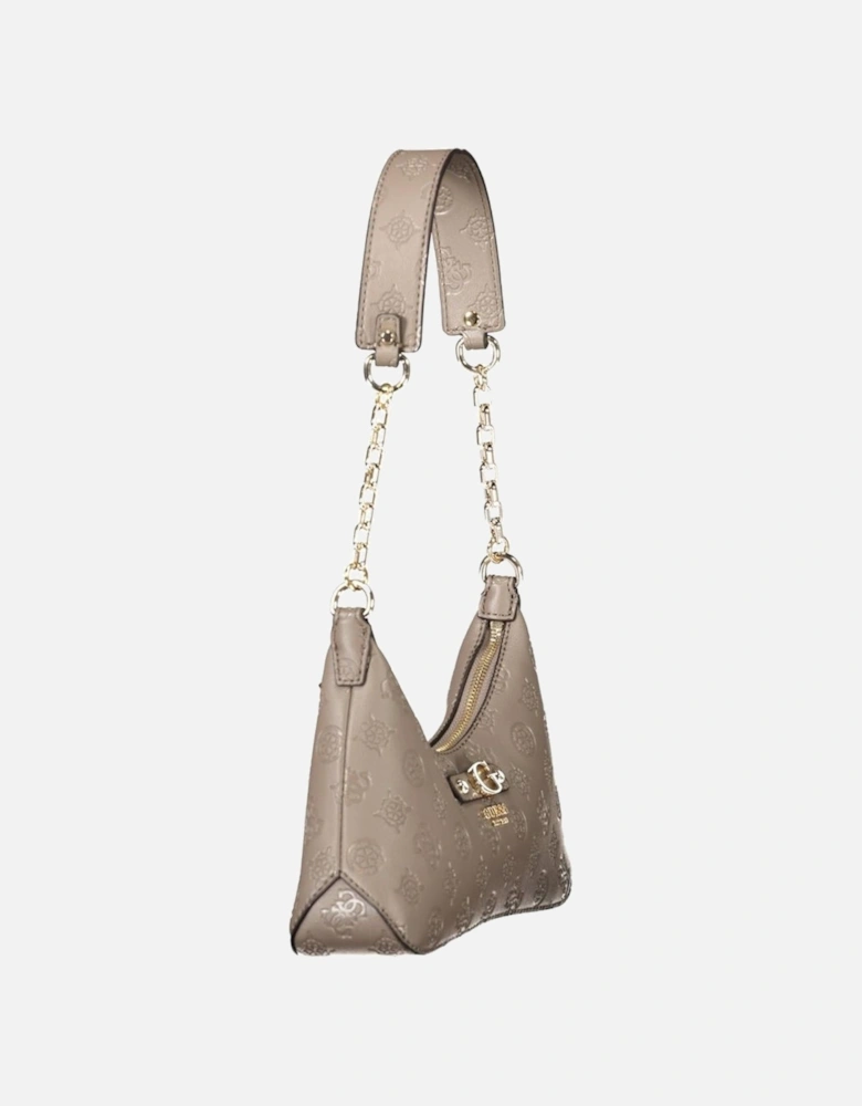 Elegant Versatile Shoulder Handbag with Logo Detailing Women - Brown