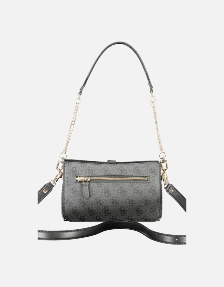 Zamira Bag with Chain Handle and Adjustable Strap Women - Black