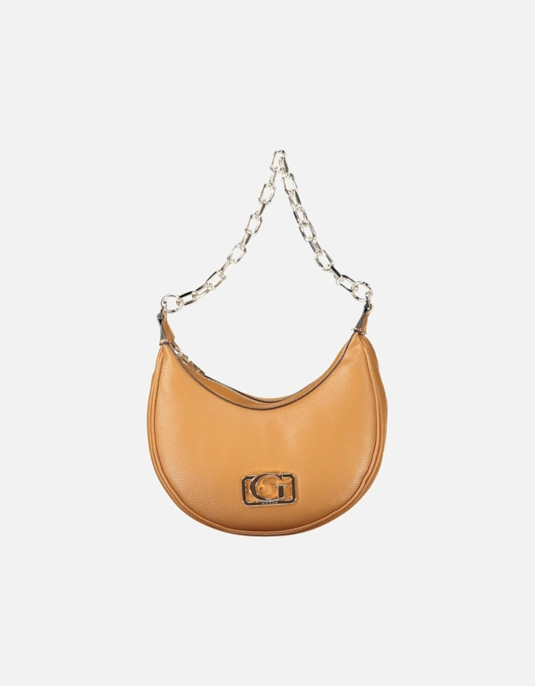 Chic Chain Shoulder Bag with Adjustable Strap Women - Brown Handbags