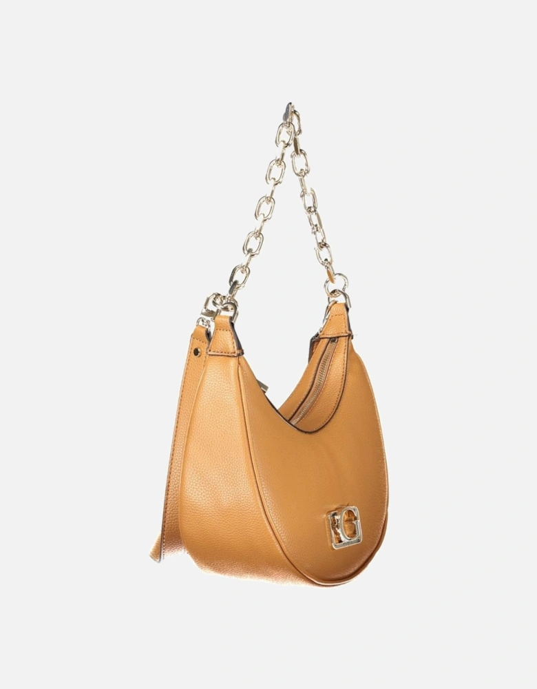 Chic Chain Shoulder Bag with Adjustable Strap Women - Brown Handbags