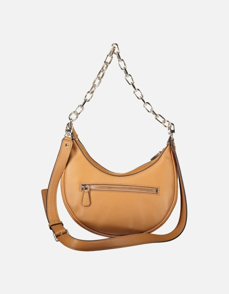 Chic Chain Shoulder Bag with Adjustable Strap Women - Brown Handbags