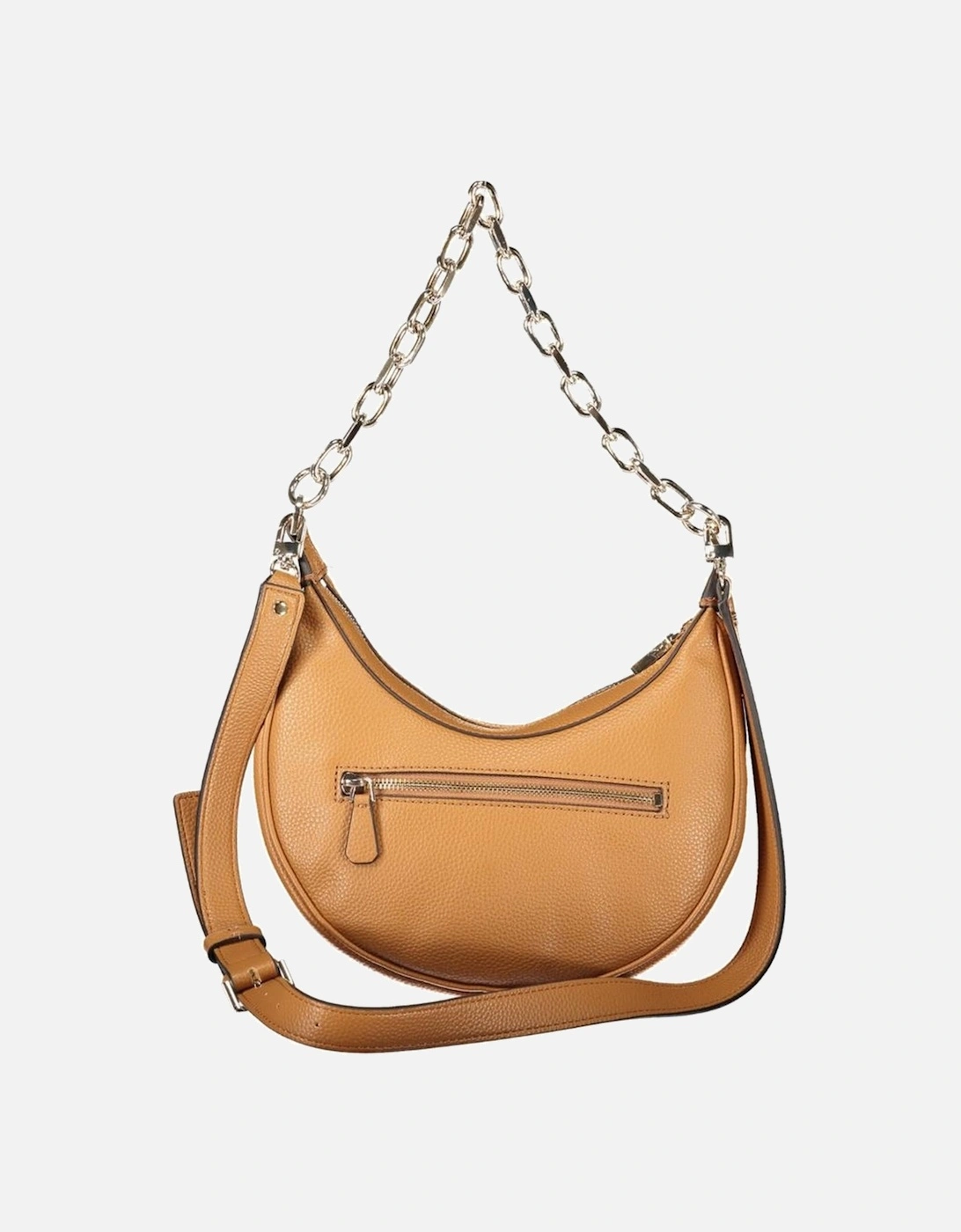Chic Chain Shoulder Bag with Adjustable Strap Women - Brown Handbags