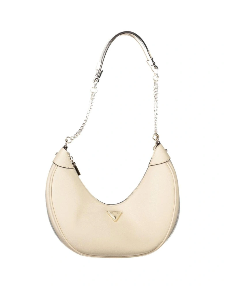 Polyethylene Fedora Bag with Chain Shoulder Handle Women - Beige