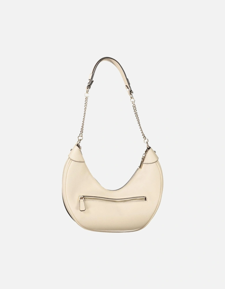 Polyethylene Fedora Bag with Chain Shoulder Handle Women - Beige
