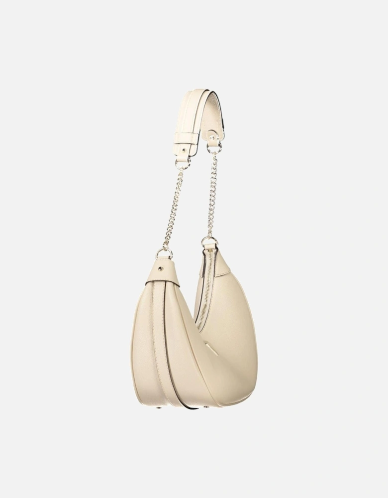 Polyethylene Fedora Bag with Chain Shoulder Handle Women - Beige