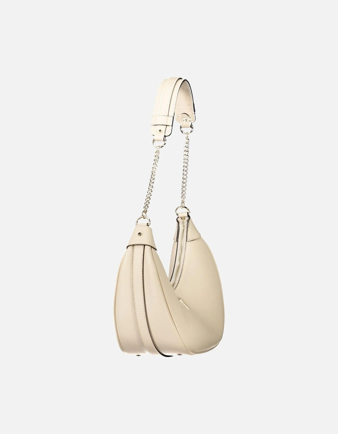 Polyethylene Fedora Bag with Chain Shoulder Handle Women - Beige
