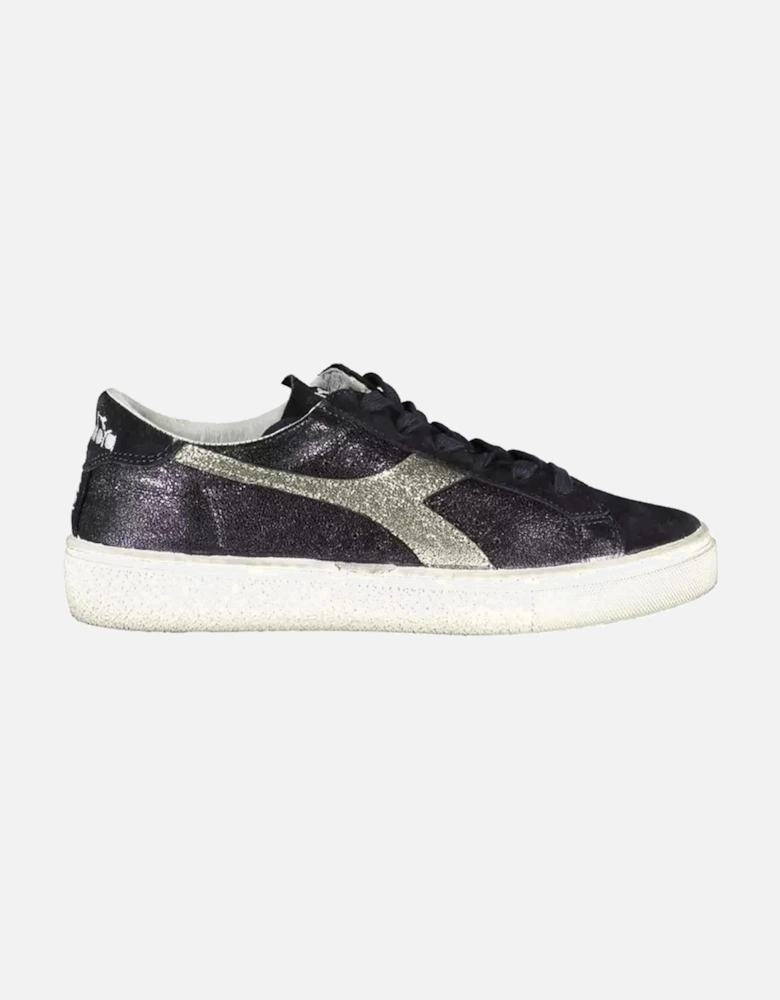 Contrasting Lace Sports Shoe with Logo Women - Black Sneakers