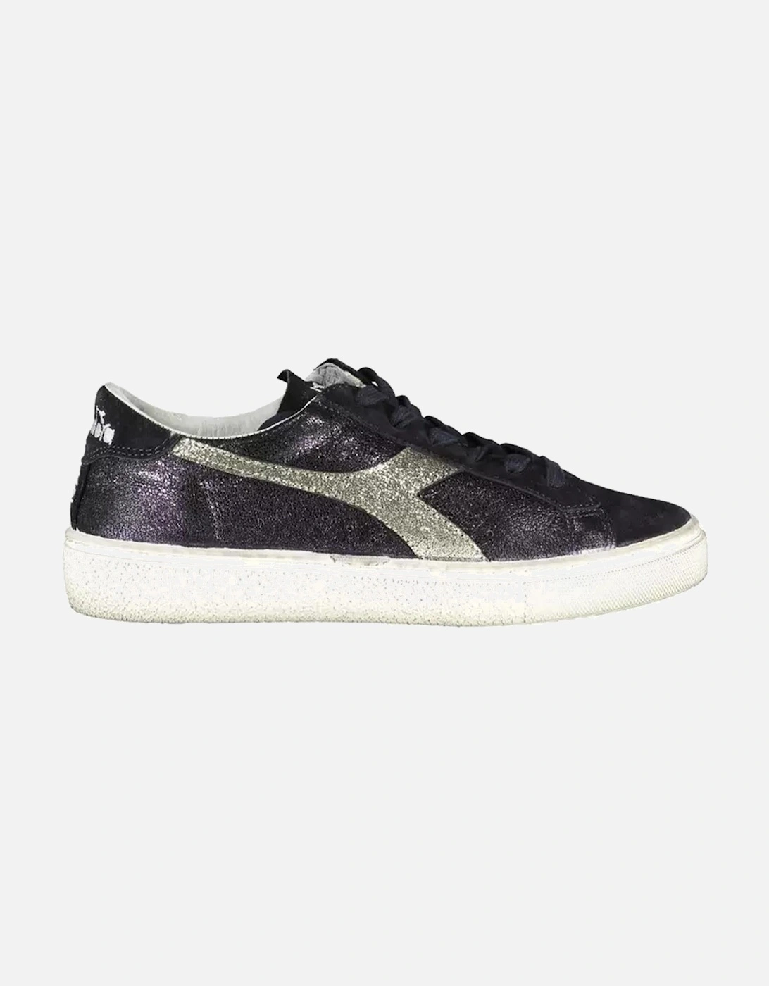 Contrasting Lace Sports Shoe with Logo Women - Black Sneakers, 4 of 3