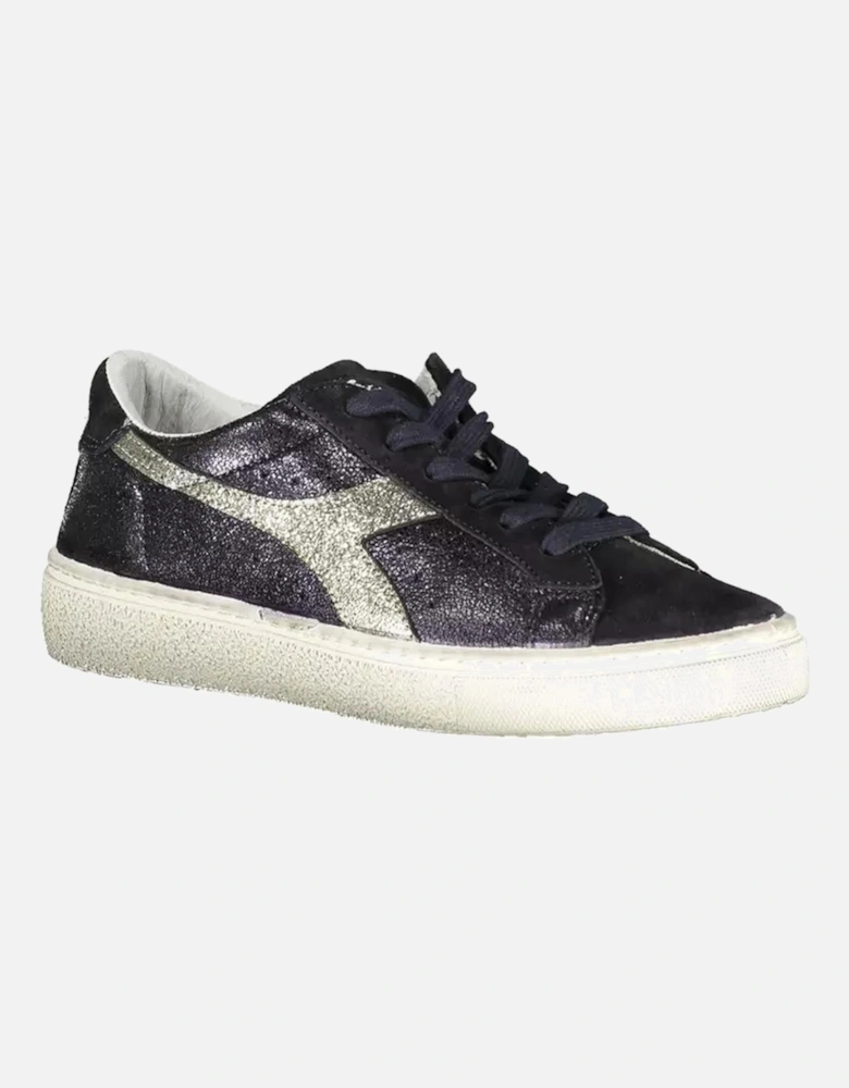 Contrasting Lace Sports Shoe with Logo Women - Black Sneakers